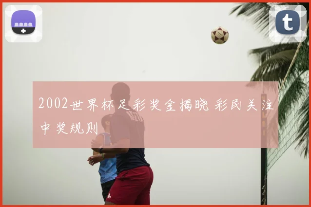 2002世界杯足彩奖金揭晓 彩民关注中奖规则